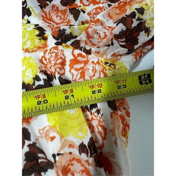 So It Is NWT Bohemian Turtleneck Romantic Floral Print White Yellow Top Size 2X - Picture 10 of 12